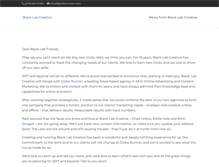 Tablet Screenshot of blacklabcreative.com